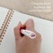 Wrapables Whisper Motion Silent Retractable Gel Pen Set (5 Pack), 0.5mm Fine Point, for Home, Office, Work, Colored Ink, Coastal Chic